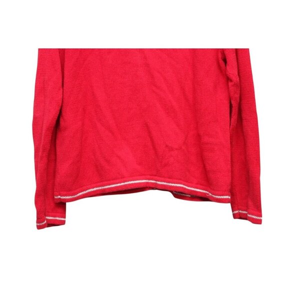 Vintage 90s Cardigan Sweater Medium Embroidered Sequin Beaded Holiday Winter - Picture 12 of 12